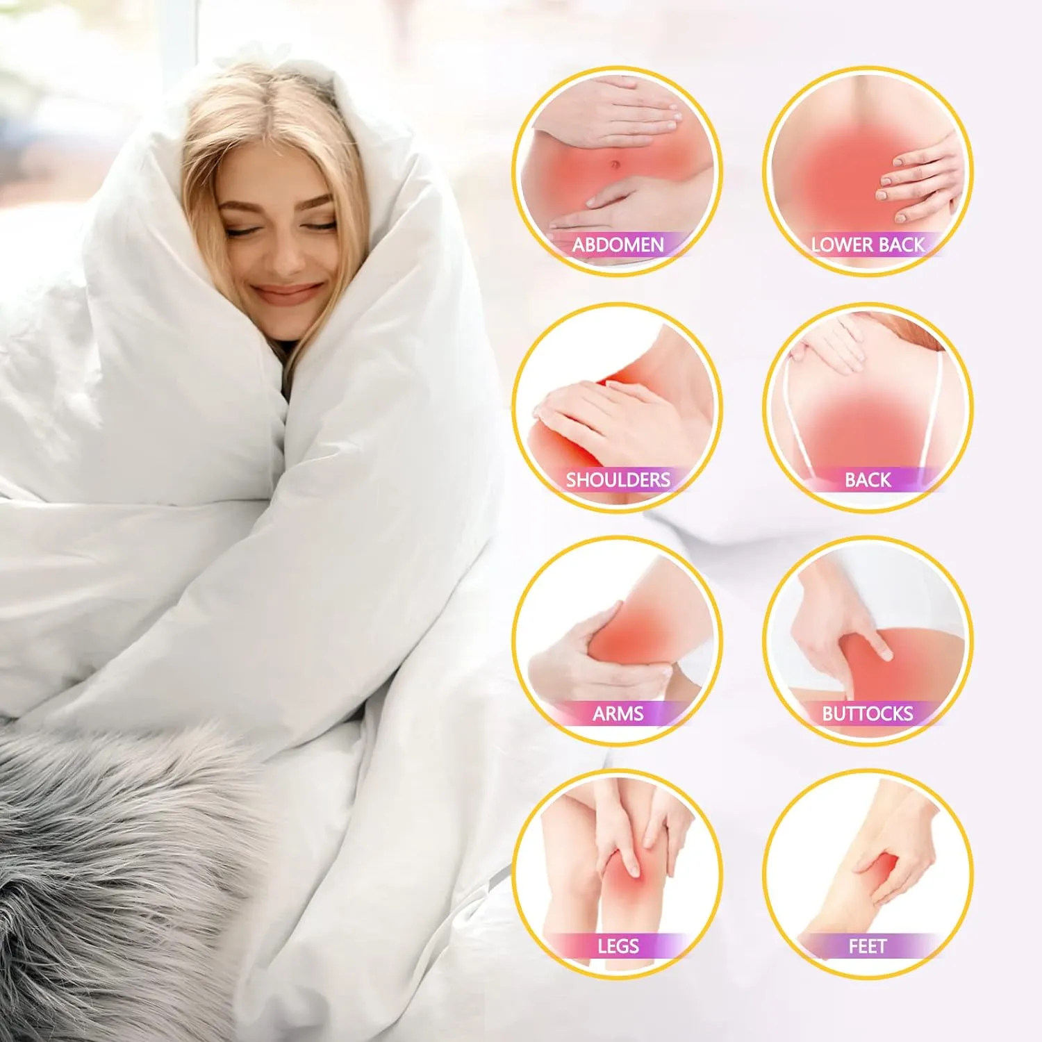 Easy@Home Electronic Pain Relief Stimulator: TENS Unit Wireless Muscle Stimulator | PMS Massage Therapy Machine | Portable Electrode Pads | FSA Eligible 6 Modes 20 Intensities EHE019