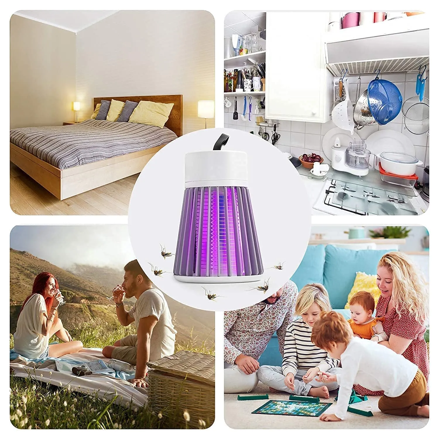 Eco Friendly Electronic LED Mosquito Killer Machine Trap Lamp, Screen Protector Mosquito lamp for USB Powered Electronic Strap for Exercise and Pilates