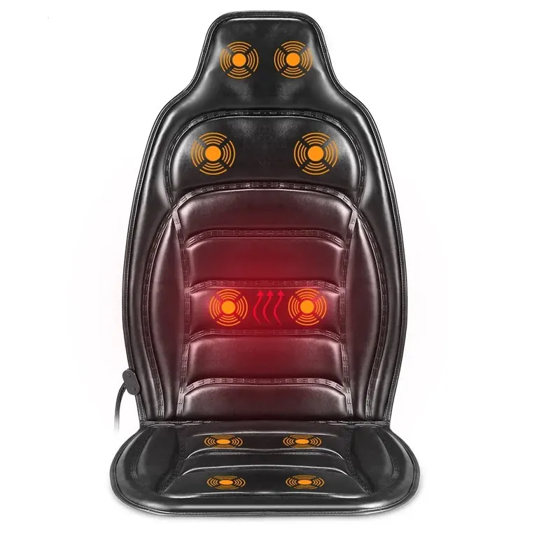 Electric Leather Back Massager Chair Cushion