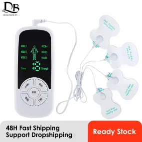 Electric Muscle Stimulator 6 Modes Mini Cervical Spine Massager Meridian Body Massage Device for Pain Relief Electroestimulador