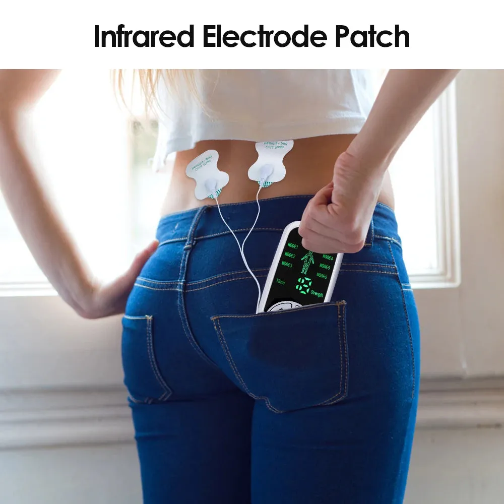 Electric Muscle Stimulator 6 Modes Mini Cervical Spine Massager Meridian Body Massage Device for Pain Relief Electroestimulador