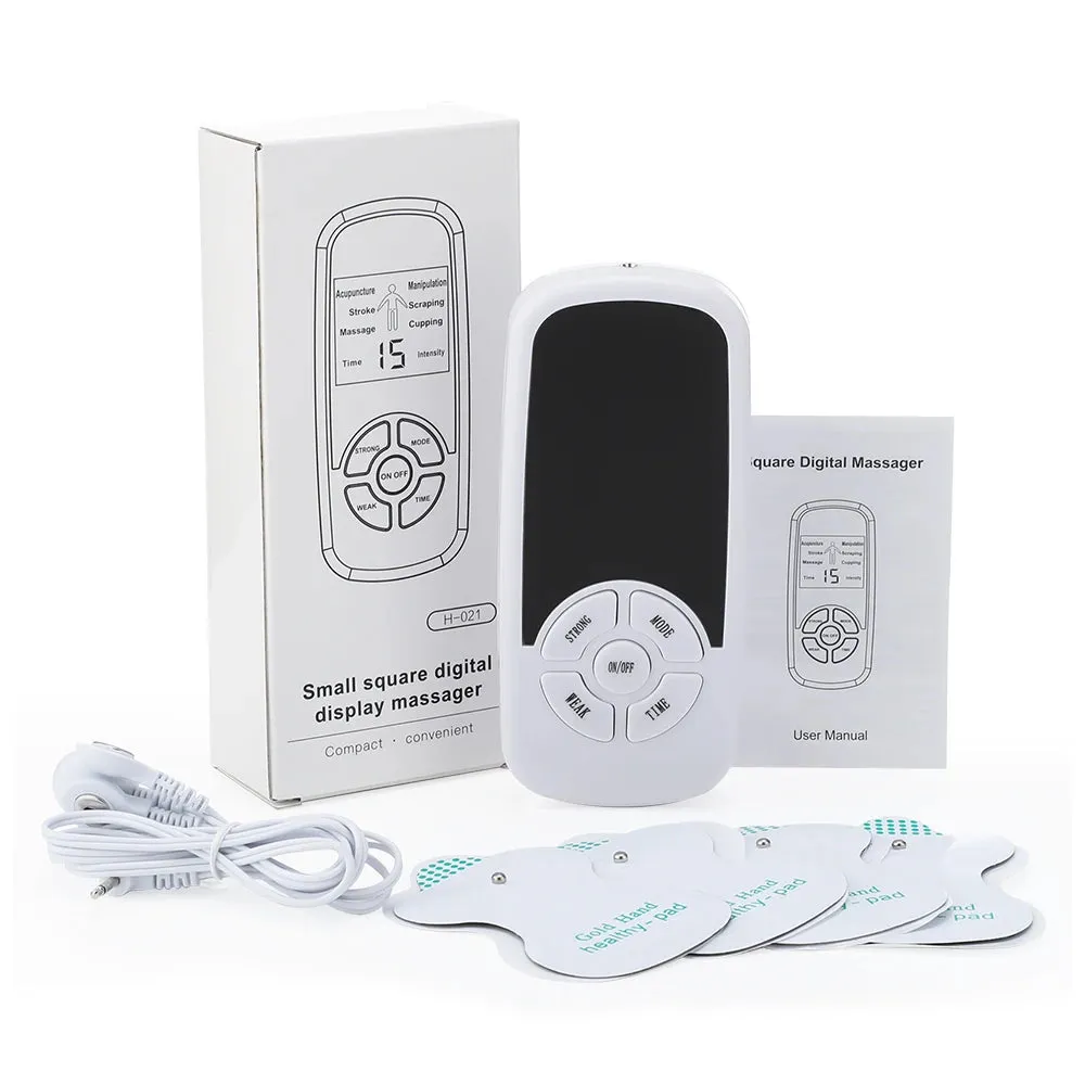 Electric Muscle Stimulator 6 Modes Mini Cervical Spine Massager Meridian Body Massage Device for Pain Relief Electroestimulador