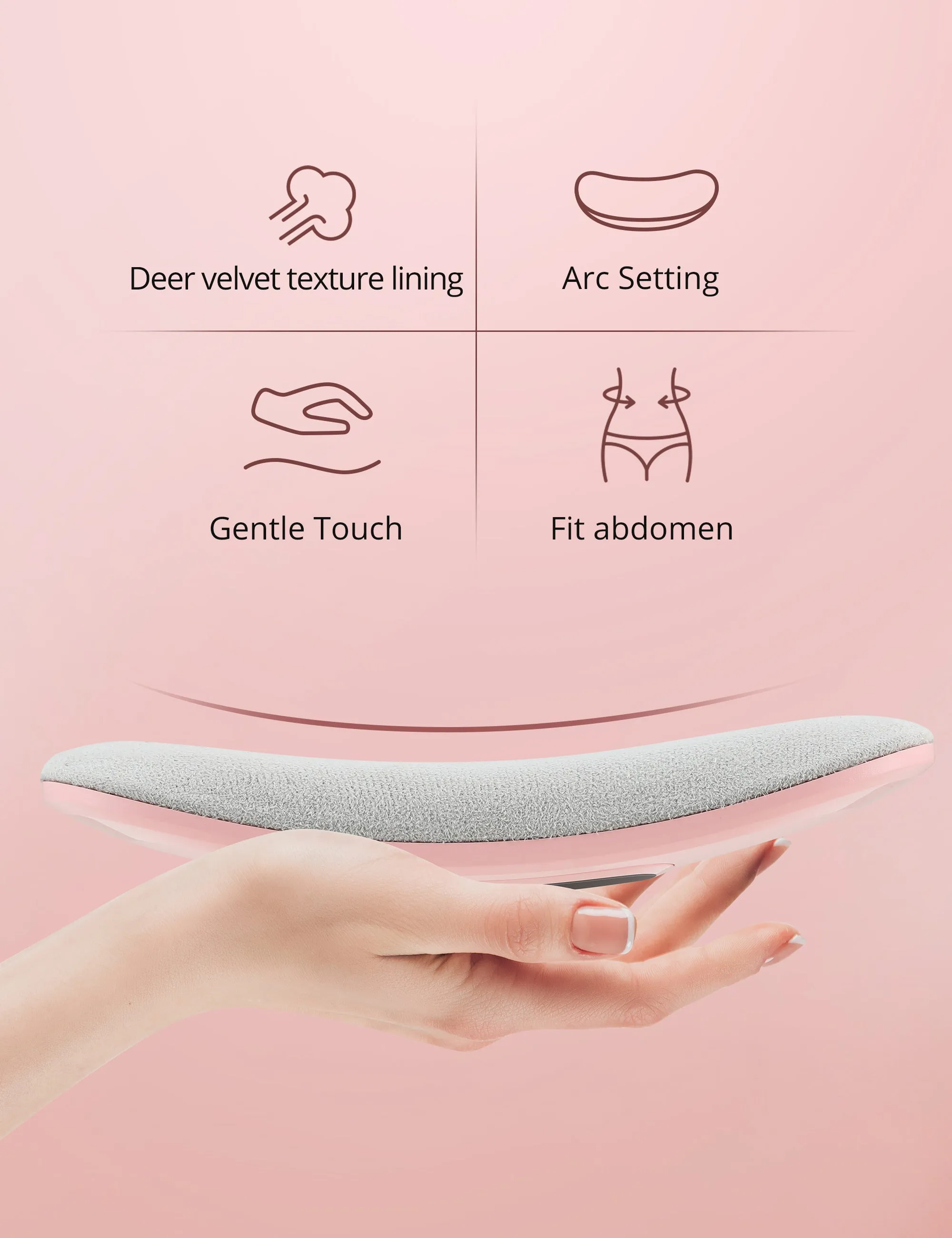 Evajoy Period Heating Pads for Cramps,  Portable Cordless Menstrual Heating Pad for Back, Christmas gift Pain Relief
