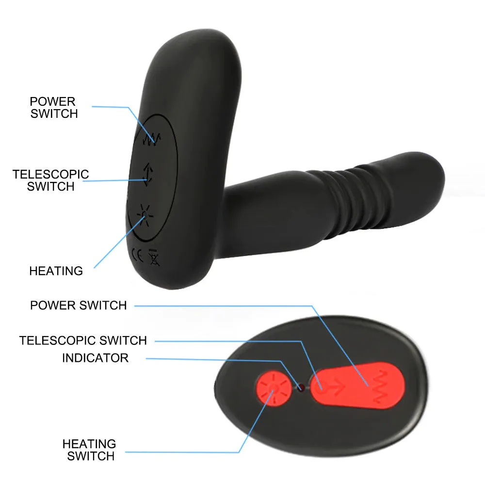 Fiery 9-Speed Thrusting Anal Vibrator Prostate Massager