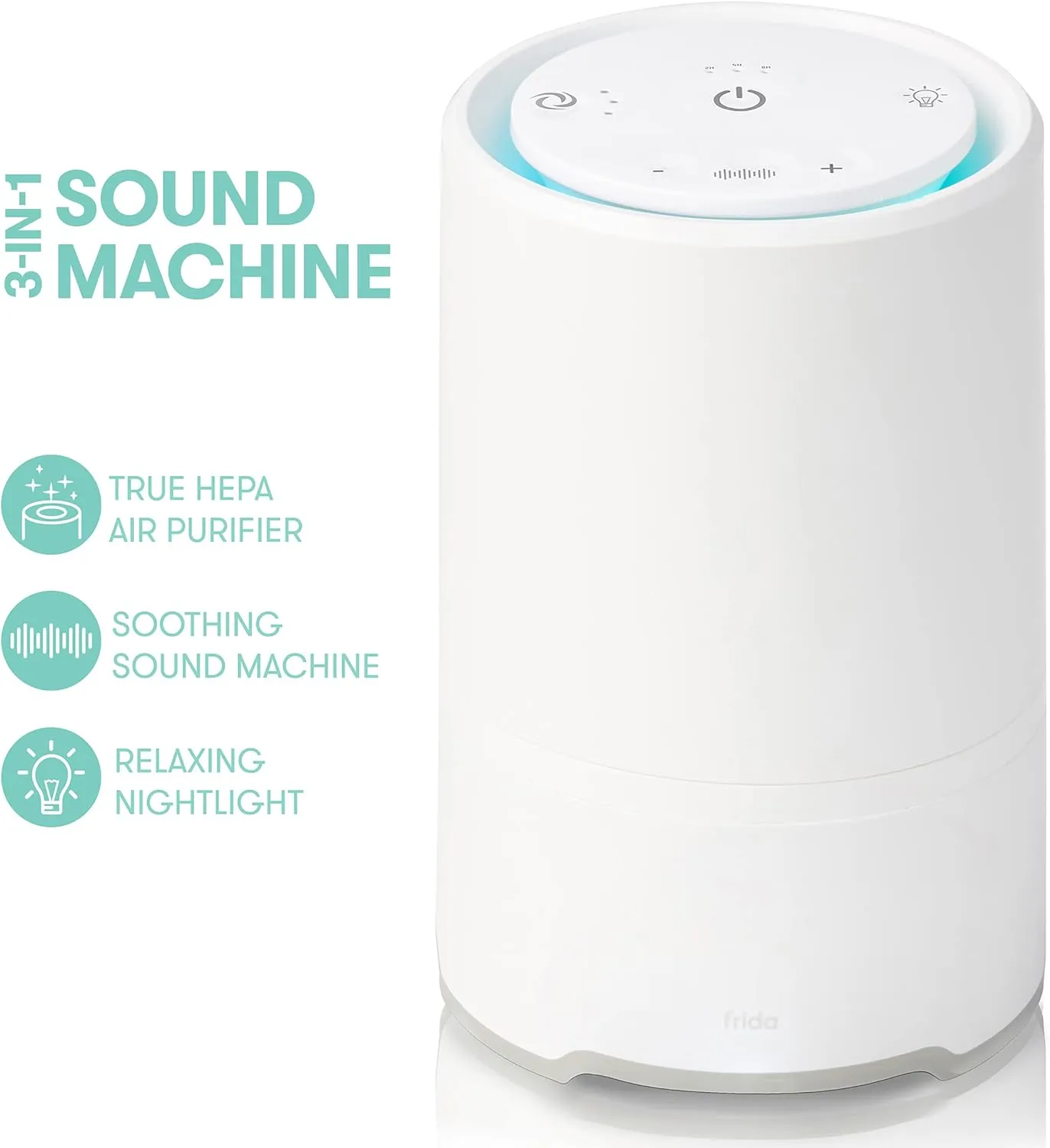Fridababy 3 In 1 Sound Machine for Sleeping, Nightlight & Air Purifier