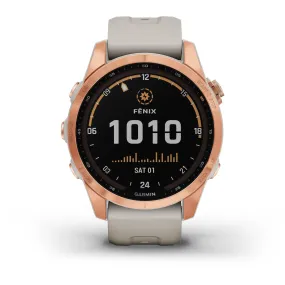 Garmin Fenix 7S Solar Watch - Rose Gold/Light Sand