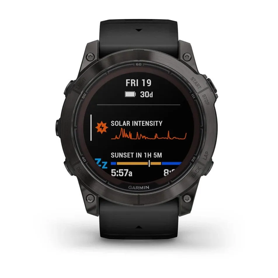 Garmin fenix 7X Pro Sapphire Solar Edition Carbon Grey Titanium w/Black Band