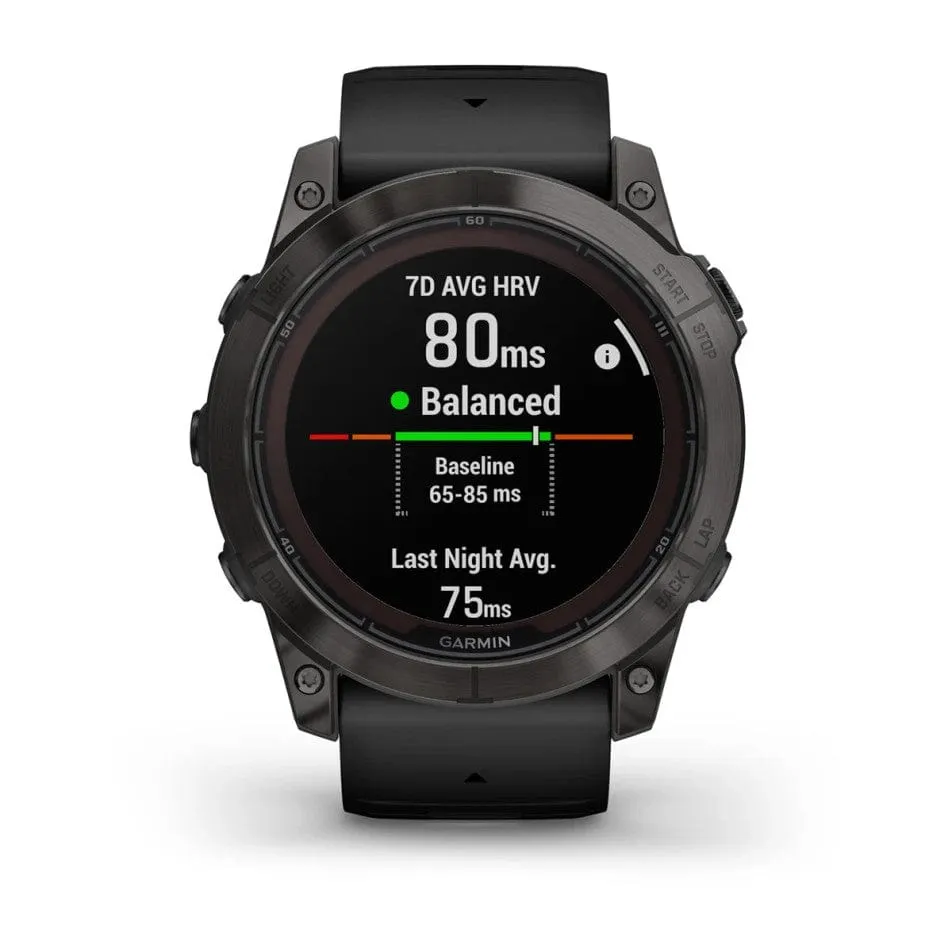 Garmin fenix 7X Pro Sapphire Solar Edition Carbon Grey Titanium w/Black Band