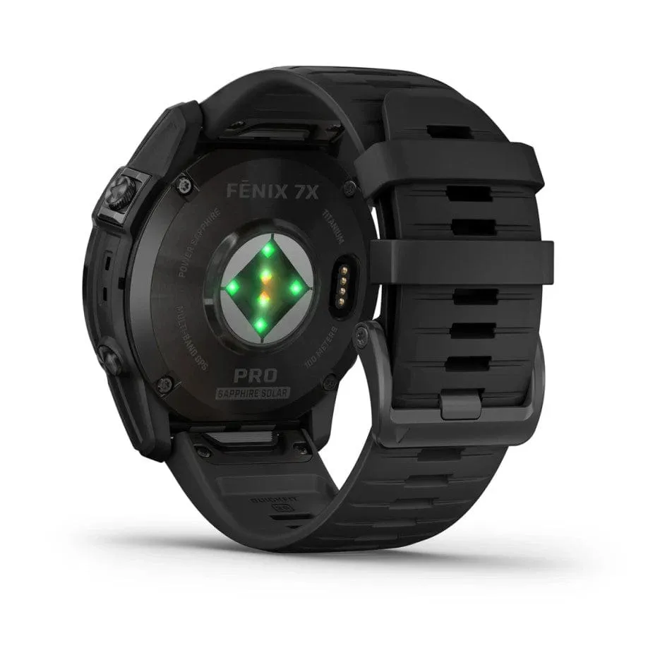 Garmin fenix 7X Pro Sapphire Solar Edition Carbon Grey Titanium w/Black Band