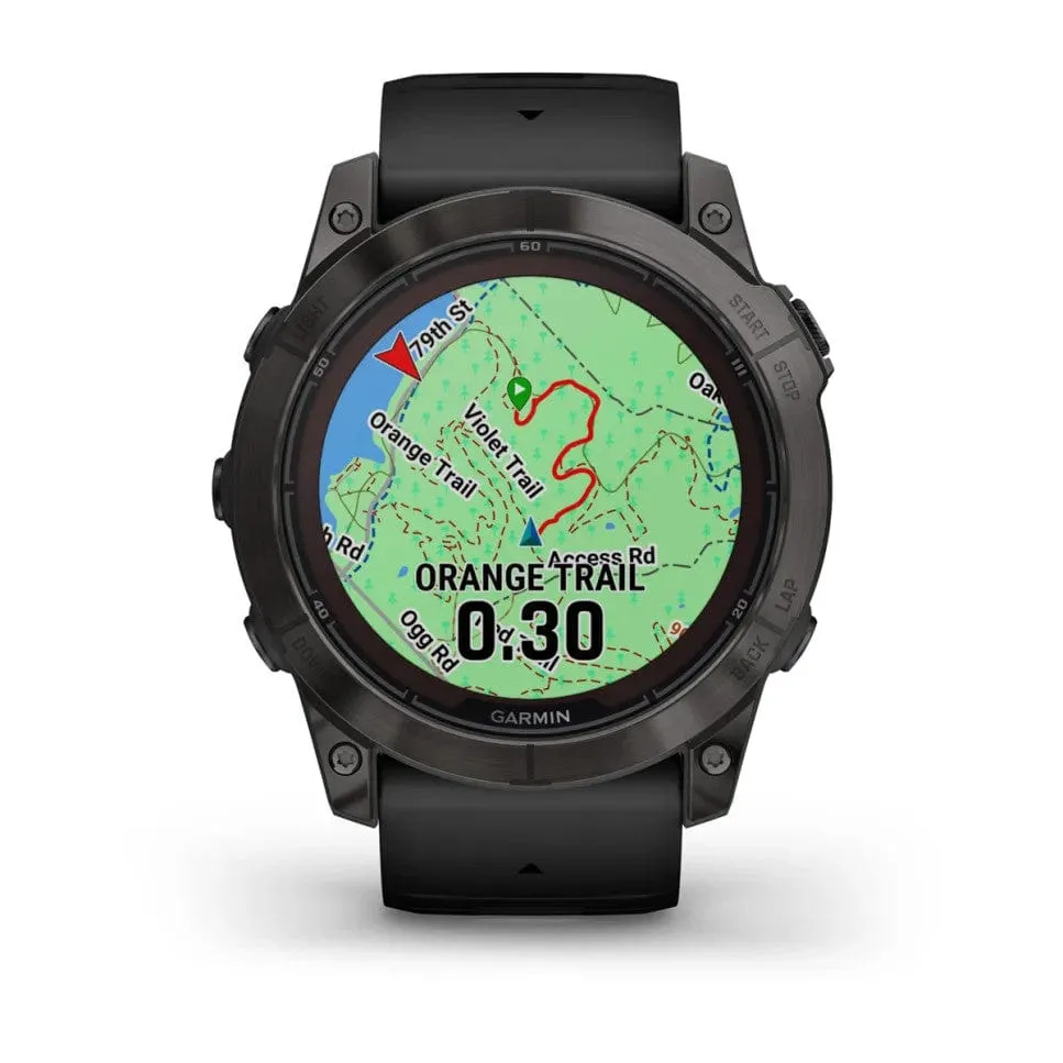 Garmin fenix 7X Pro Sapphire Solar Edition Carbon Grey Titanium w/Black Band