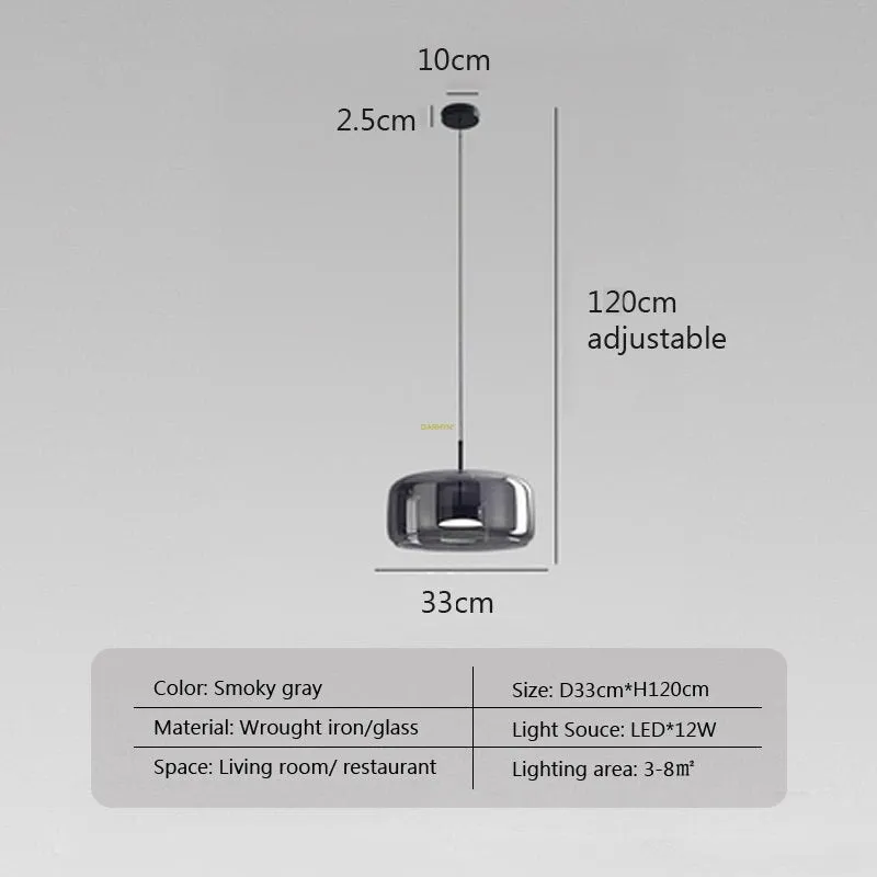 Glass LED Pendant Hanging Lamp For Dining Room