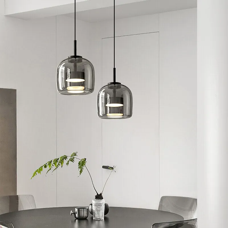 Glass LED Pendant Hanging Lamp For Dining Room
