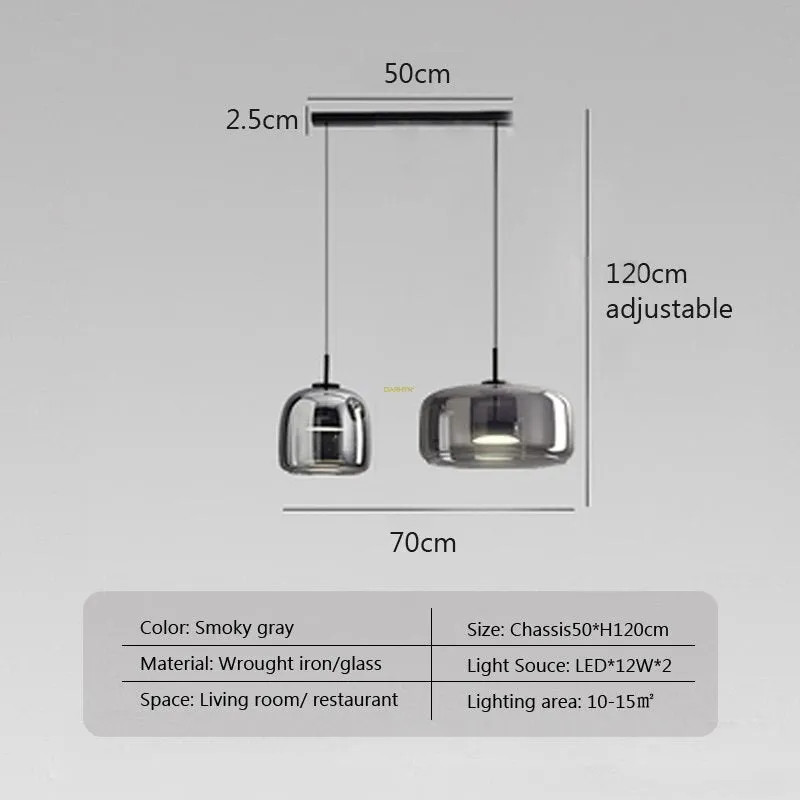 Glass LED Pendant Hanging Lamp For Dining Room