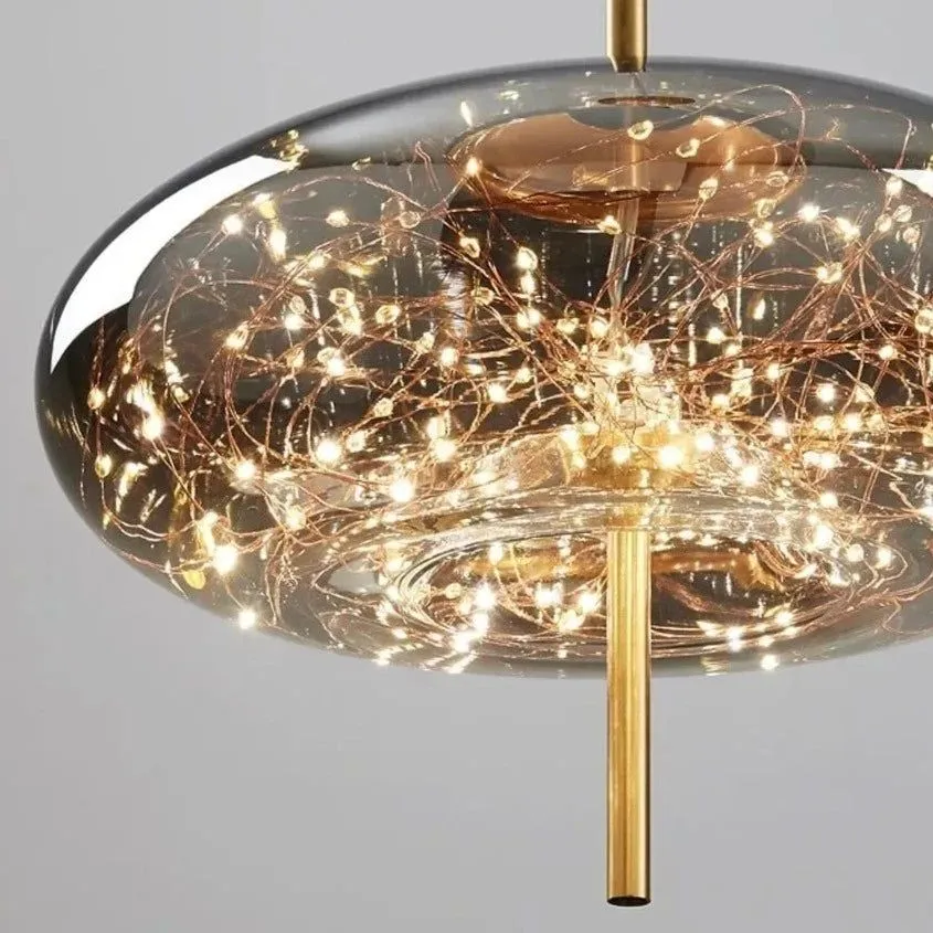 Glass Net Long Line Pendant Chandelier Lights