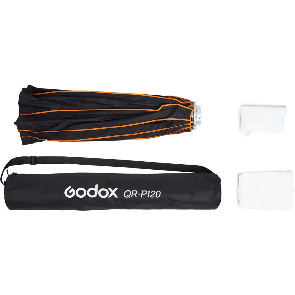 Godox QR-P120 120CM Deep Parabolic Quick Setup Bowens Mount Flash Speedlight Diffuser Reflector