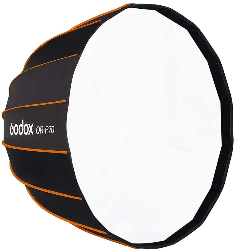 Godox QR-P70 70CM Deep Parabolic Quick Setup Bowens Mount Flash Speedlight Diffuser Reflector