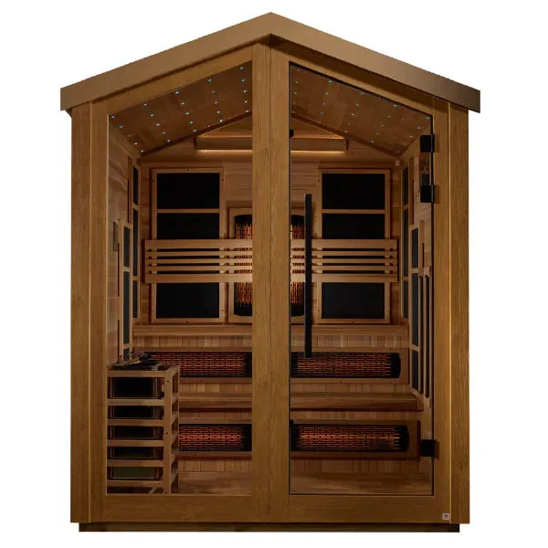 Golden Designs Kaskinen 6 Person Full Spectrum and Traditional Outdoor Hybrid Sauna GDI-8526-01