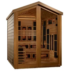 Golden Designs Kaskinen 6 Person Full Spectrum and Traditional Outdoor Hybrid Sauna GDI-8526-01