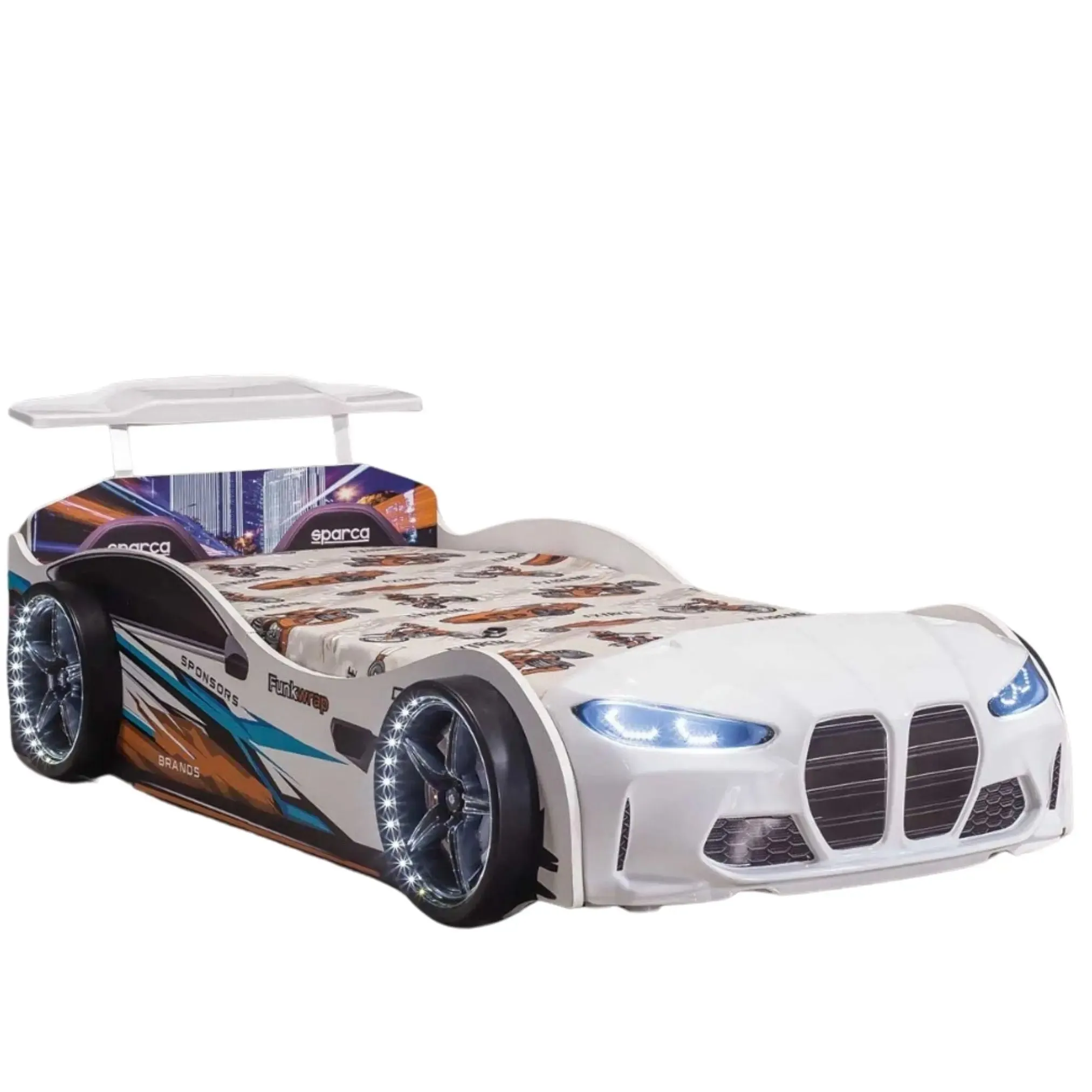 GTX Race Car Bed w/LEDs & Sound Effects