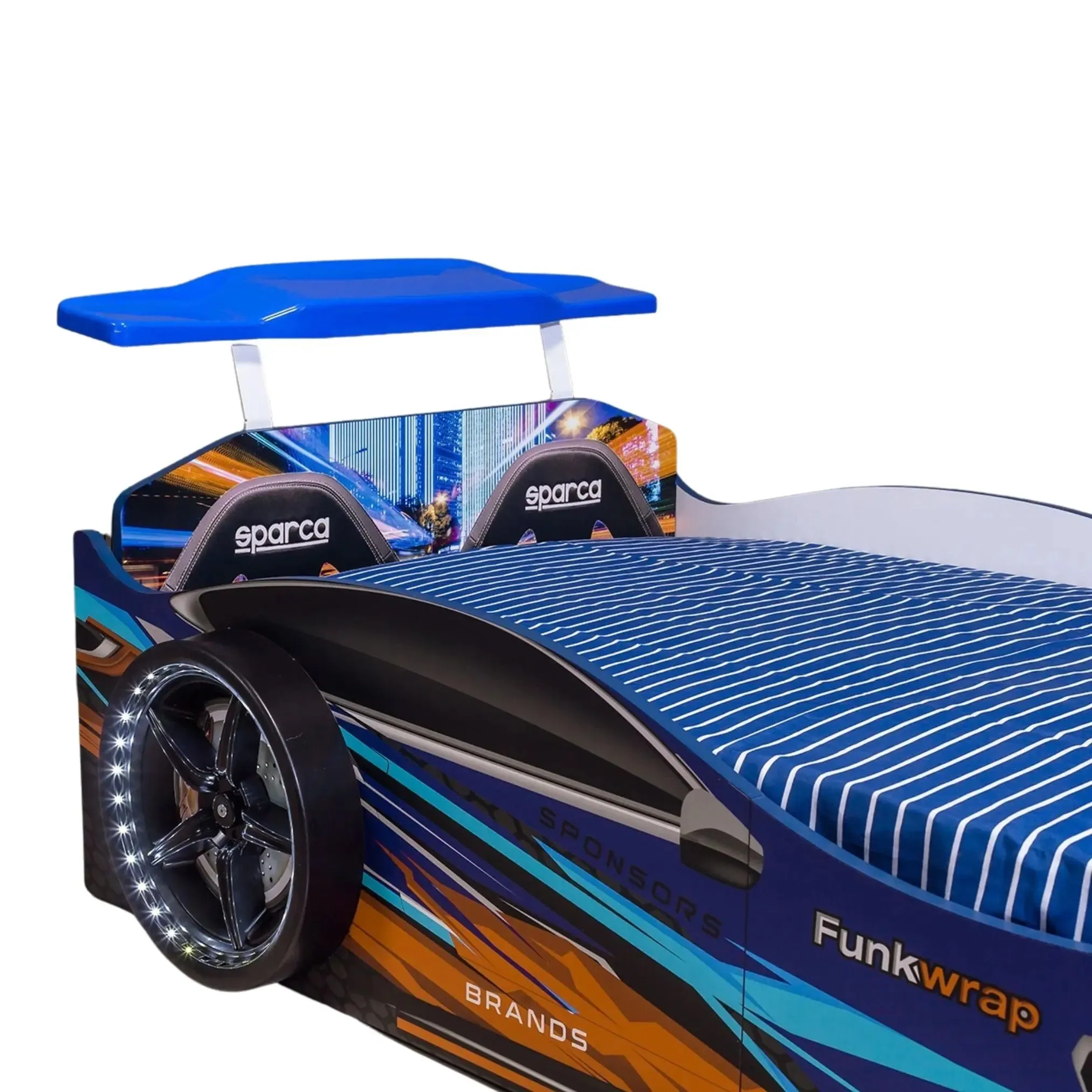 GTX Race Car Bed w/LEDs & Sound Effects