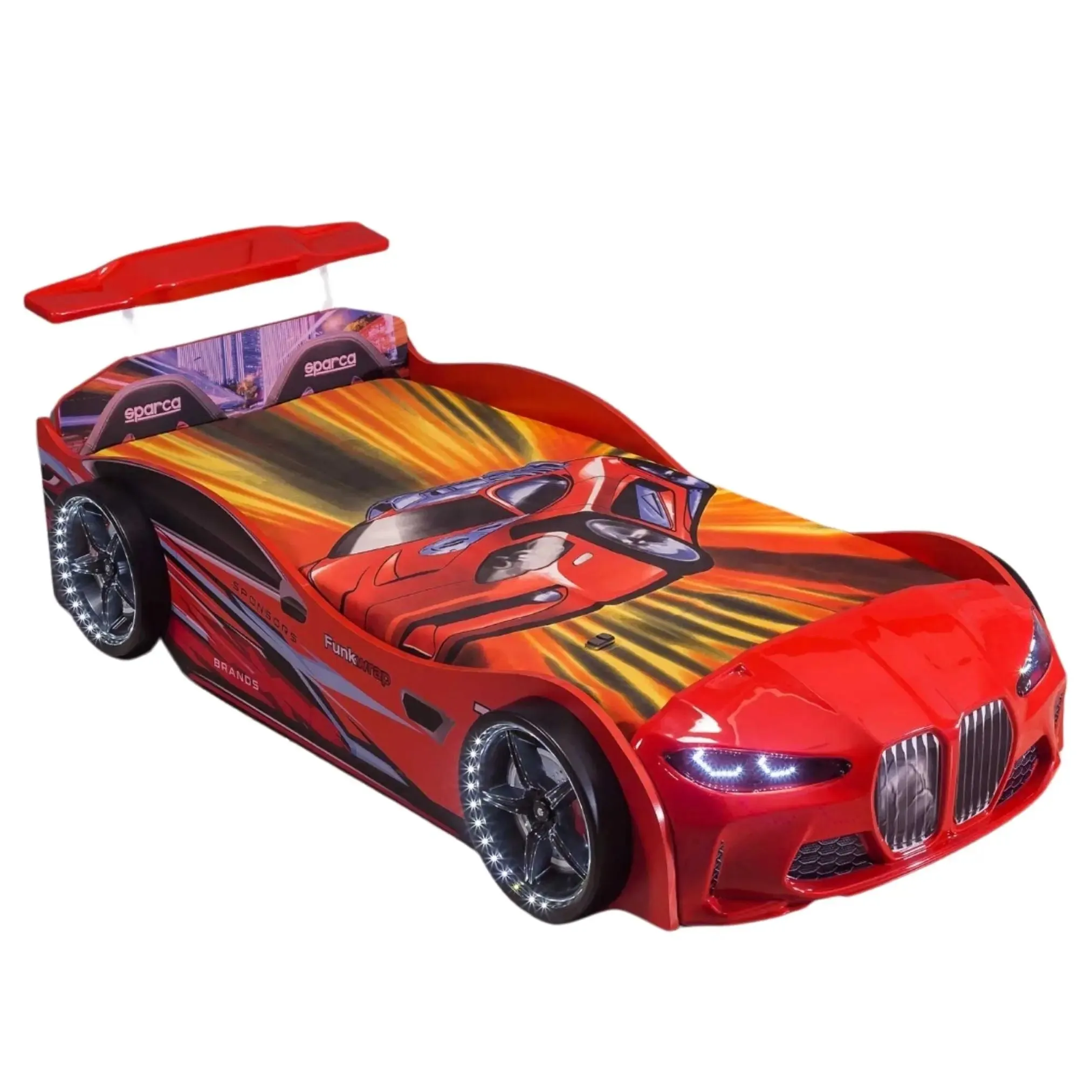 GTX Race Car Bed w/LEDs & Sound Effects