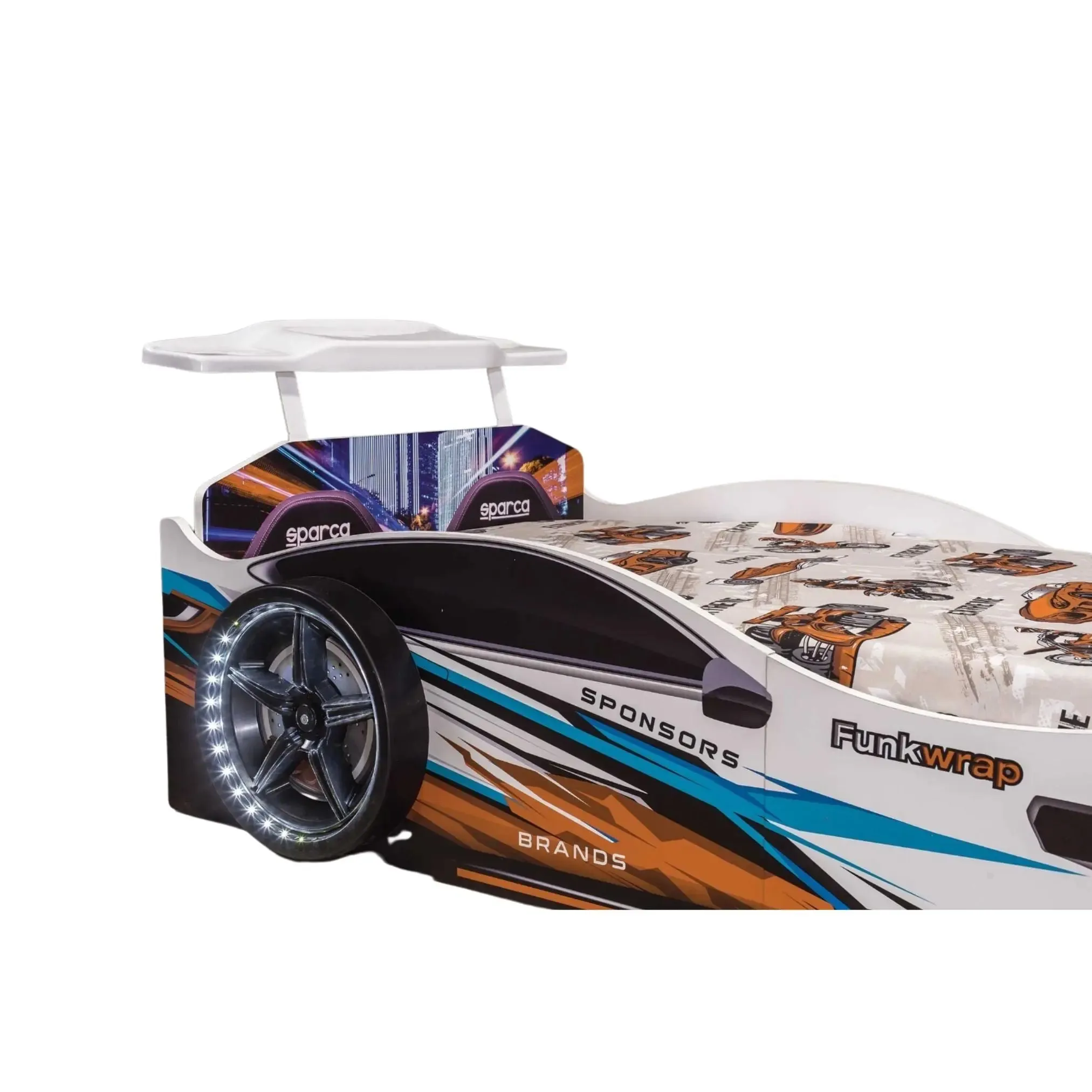 GTX Race Car Bed w/LEDs & Sound Effects