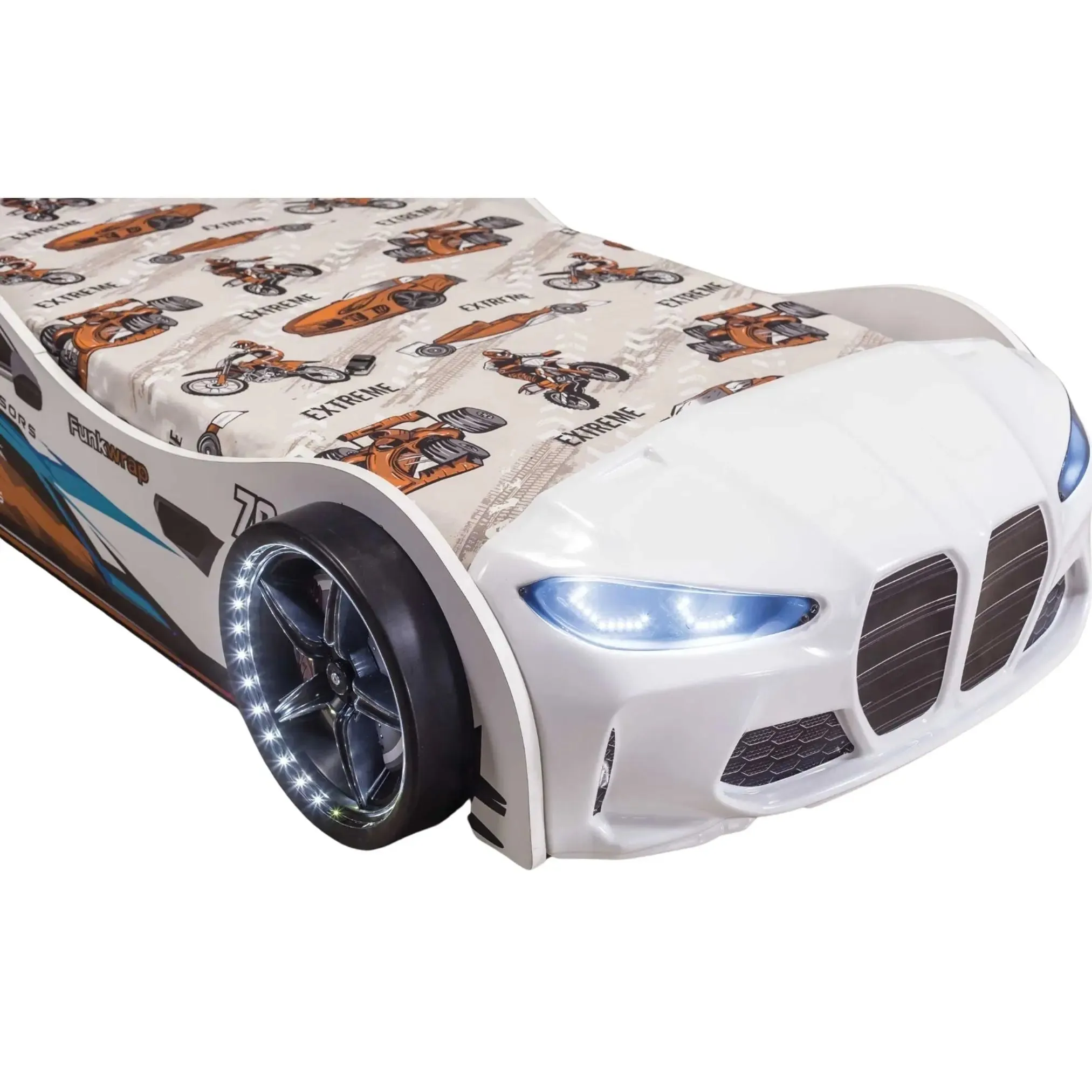 GTX Race Car Bed w/LEDs & Sound Effects