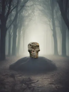 Hand Carved Pyrite Skull
