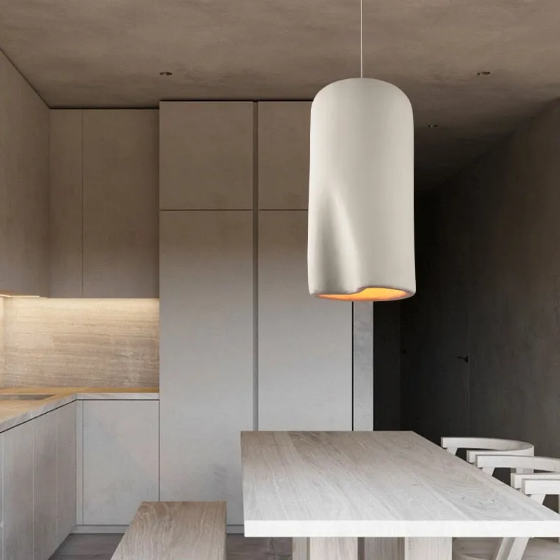 Handmade Polystyrene Wabi Sabi Personality Wood House Pendant Lamp
