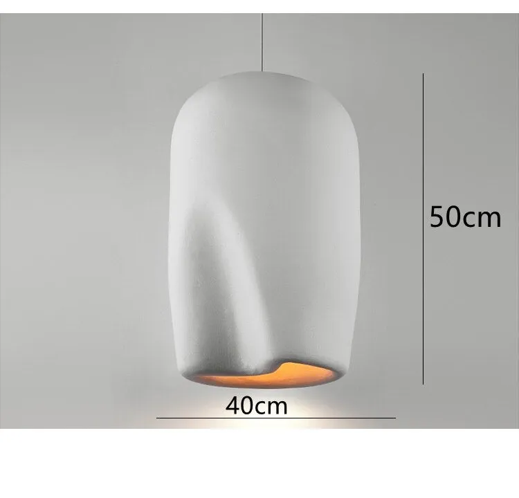 Handmade Polystyrene Wabi Sabi Personality Wood House Pendant Lamp