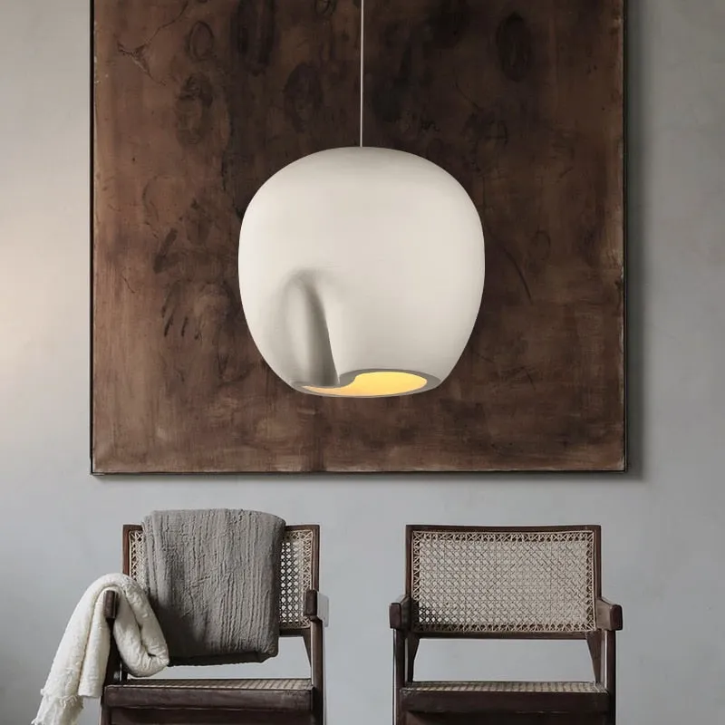 Handmade Polystyrene Wabi Sabi Personality Wood House Pendant Lamp