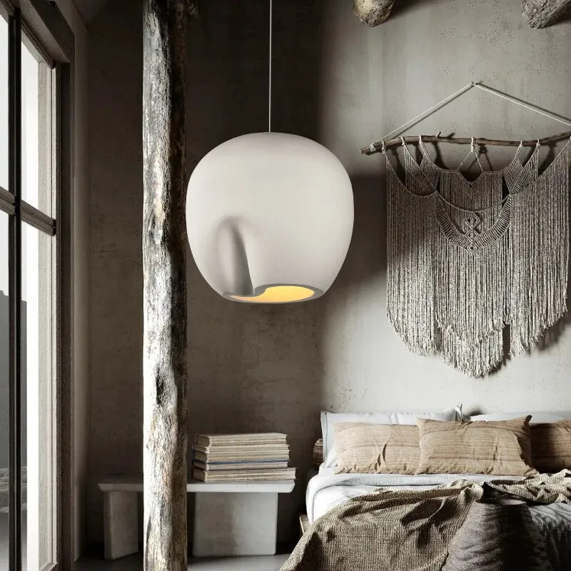 Handmade Polystyrene Wabi Sabi Personality Wood House Pendant Lamp