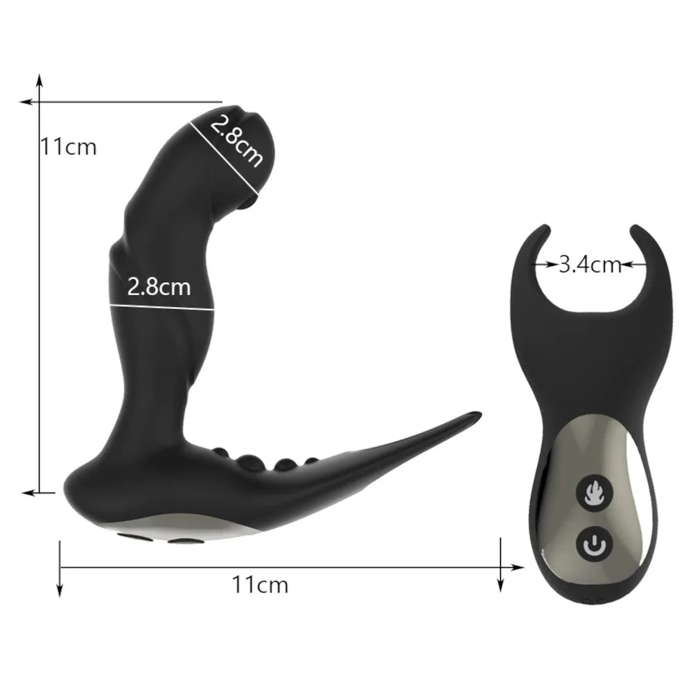 Heating Vibrating Anal Rolling Ball Prostate Massager