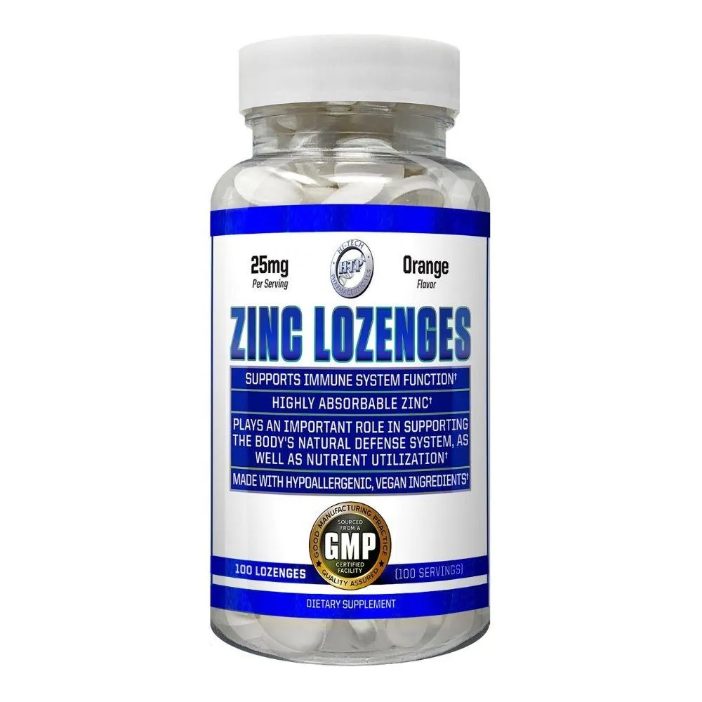 Hi-Tech Pharmaceuticals Zinc Lozenges 100 Tablets