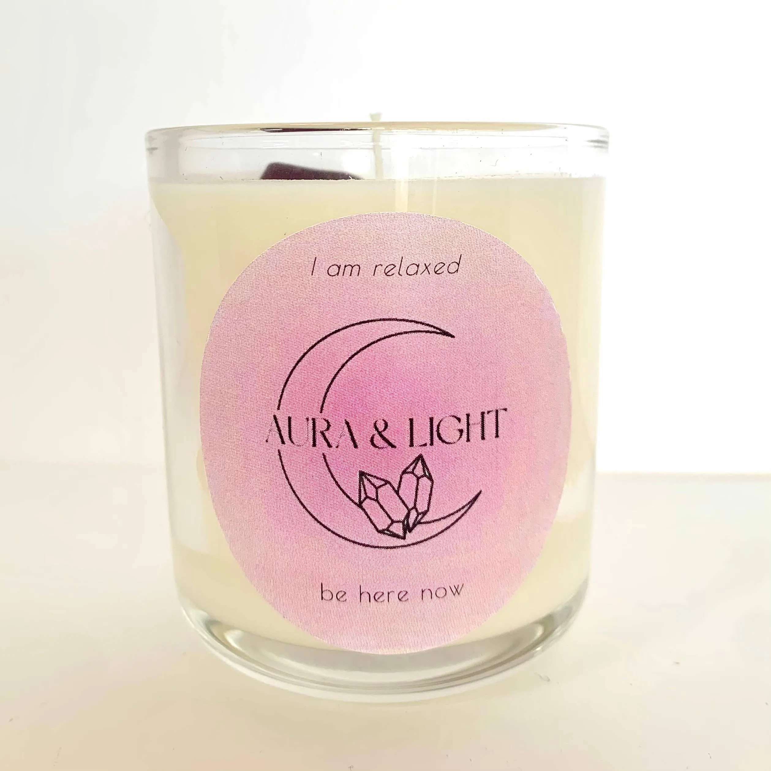 I am relaxed - Aura & Light Crystal Candle