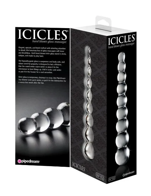 Icicles No 2 Glass Dildo (Clear)