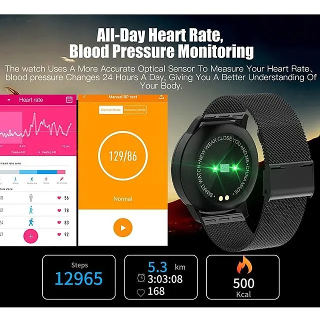 IMOSI Q8 Smartwatch Stainless Steel BT Fitness Tracker