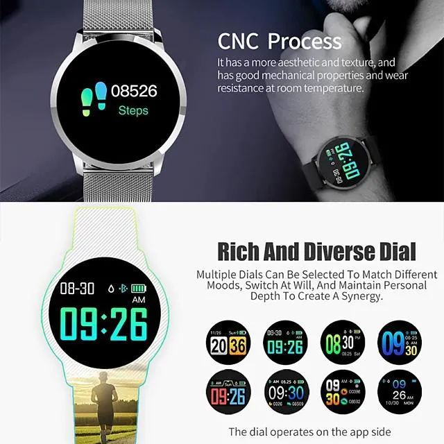 IMOSI Q8 Smartwatch Stainless Steel BT Fitness Tracker