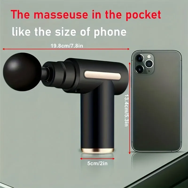 Instant Muscle Relief With Mini Massage Gun - 4 Interchangeable Heads For Targeted Pain Relief, Valentine's Day gift