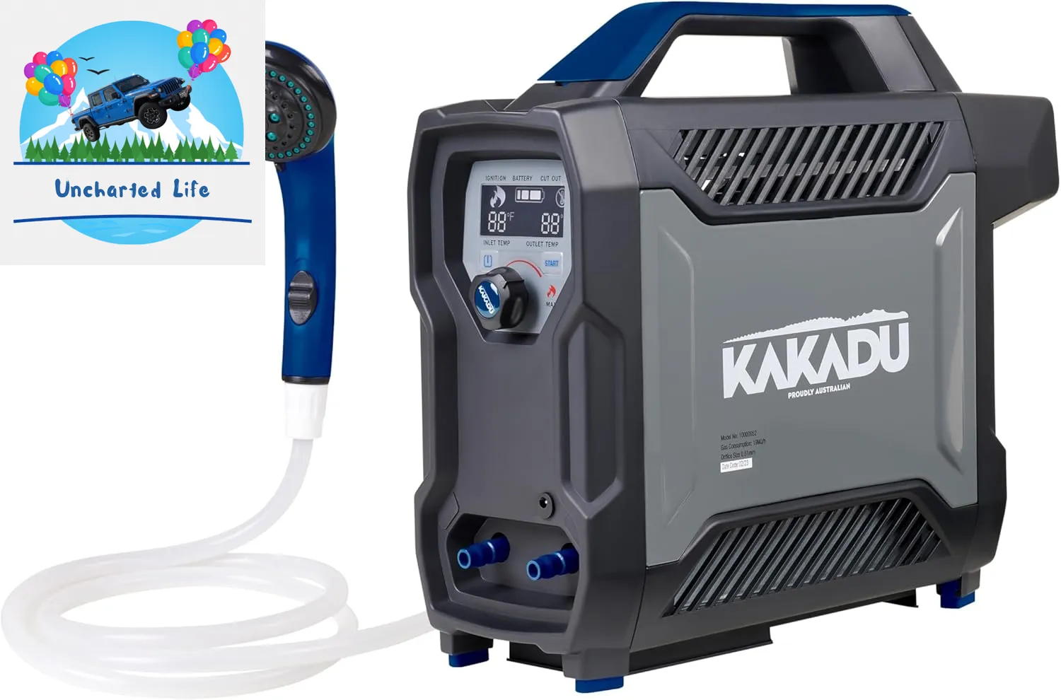 Kakadu Portable Camping Outback Shower: Instant Hot Water Anywhere