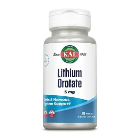 Kal Lithium Orotate 5mg 60 Veg Caps