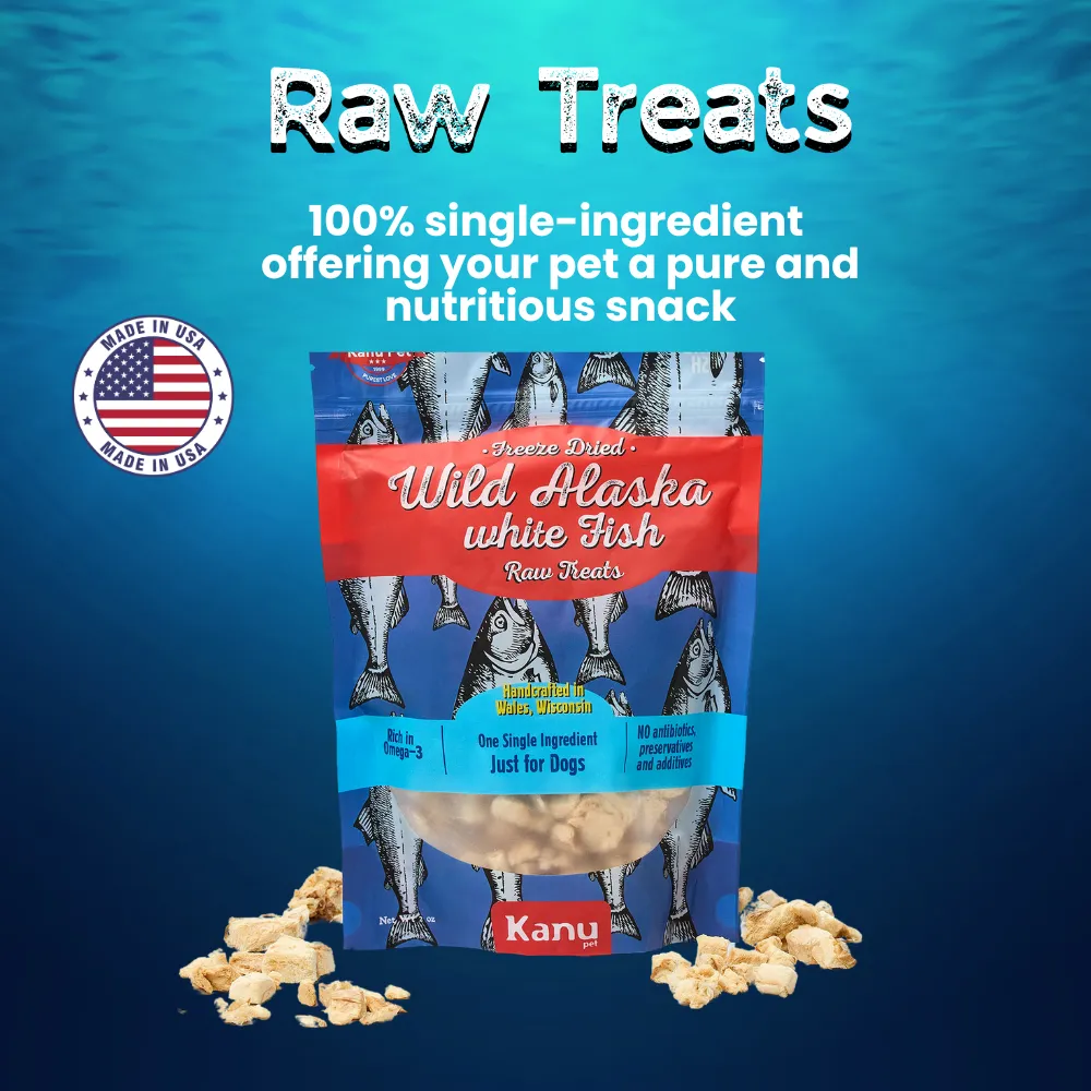 Kanu Pet Freeze Dried Wild Alaska White Fish Dog Treat