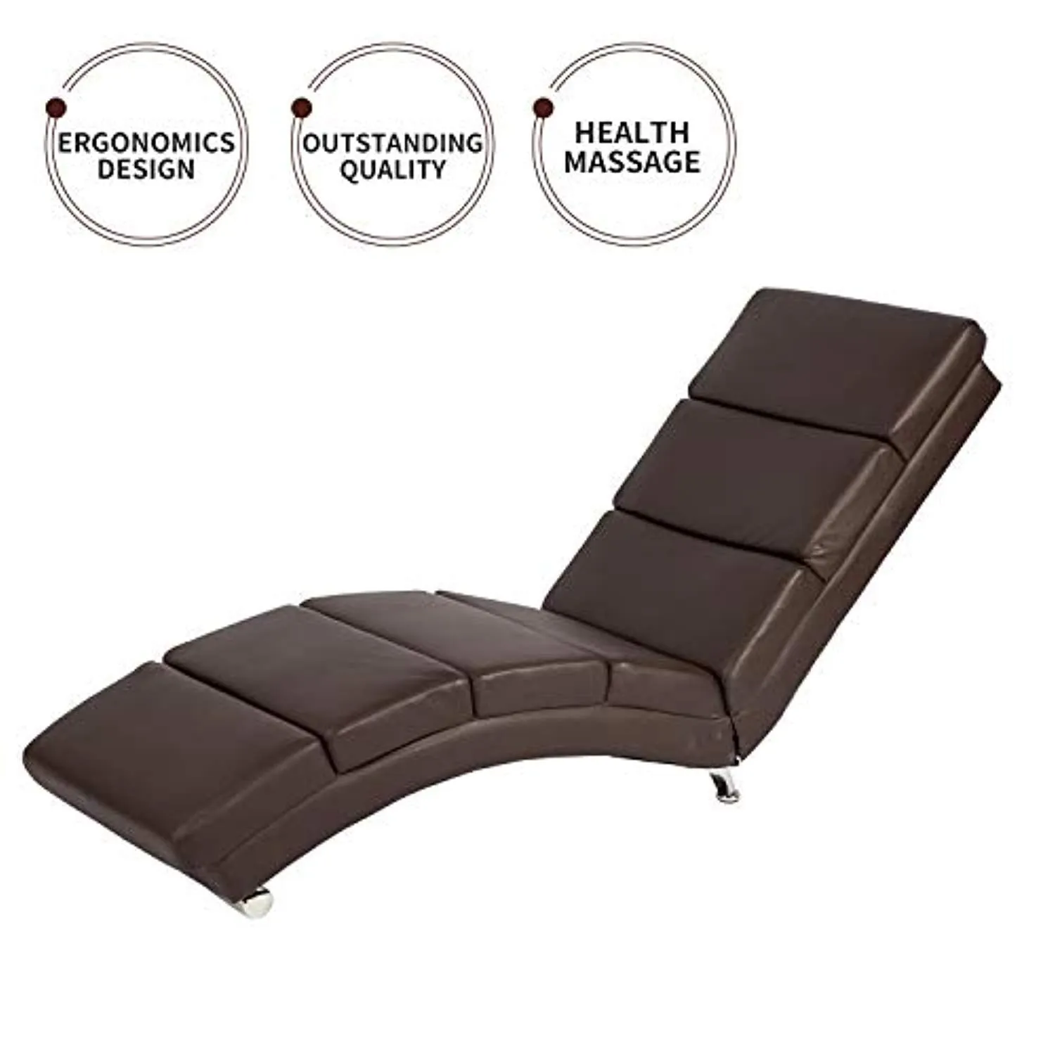 Leather Ergonomic Modern Upholstered Chaise Lounge for Indoor Furniture