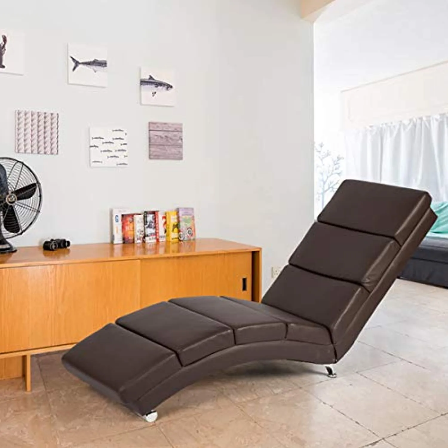Leather Ergonomic Modern Upholstered Chaise Lounge for Indoor Furniture