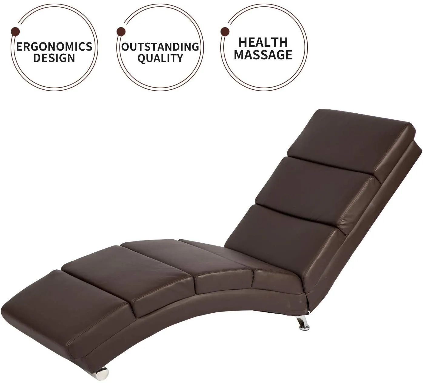 Leather Ergonomic Modern Upholstered Chaise Lounge for Indoor Furniture