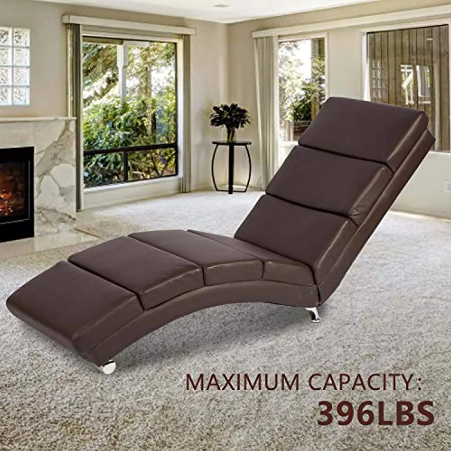 Leather Ergonomic Modern Upholstered Chaise Lounge for Indoor Furniture