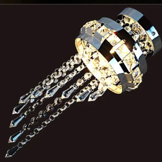 LED Ceiling Light Simple Round Crystal Bar Creative Living Room Bedroom Dining Room Corridor Aisle Light