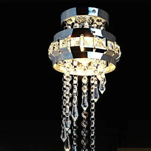 LED Ceiling Light Simple Round Crystal Bar Creative Living Room Bedroom Dining Room Corridor Aisle Light