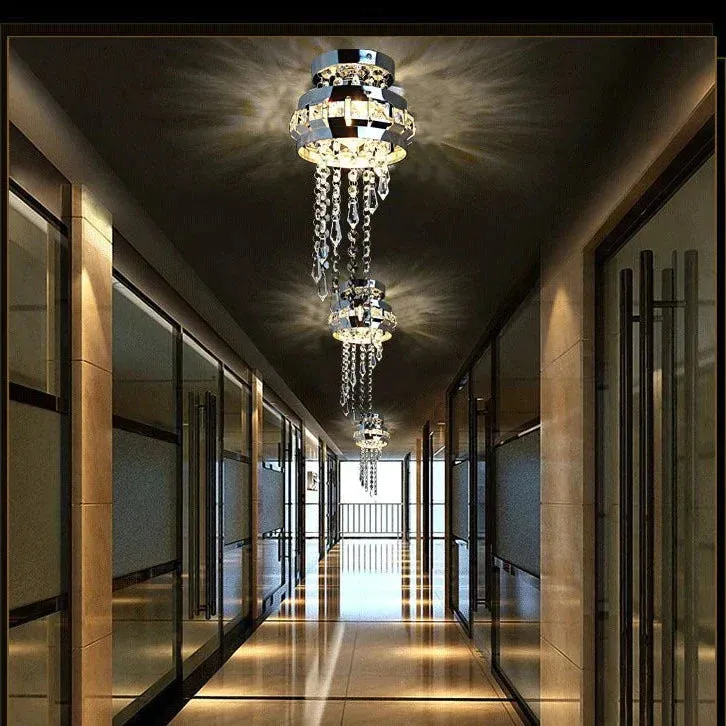 LED Ceiling Light Simple Round Crystal Bar Creative Living Room Bedroom Dining Room Corridor Aisle Light