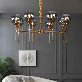 LED Chandeliers Bronze Nordic Magic Bean Glass Ball E27 Hanging Pendant Lights for Living Room Dining Table Suspension Luminaire